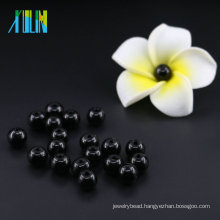 Wholesale Loose Strands 12mm Glass beads UA80 Jet Black Pearls in Bulk